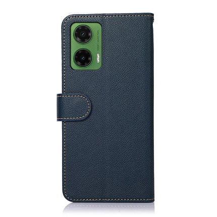 KHAZNEH For Motorola Moto G35 5G Case RFID Blocking Wallet PU Leather Phone Cover
