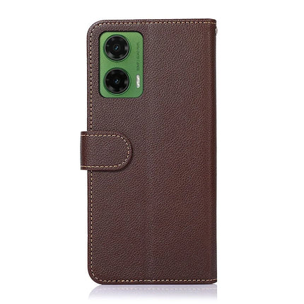 KHAZNEH For Motorola Moto G35 5G Case RFID Blocking Wallet PU Leather Phone Cover