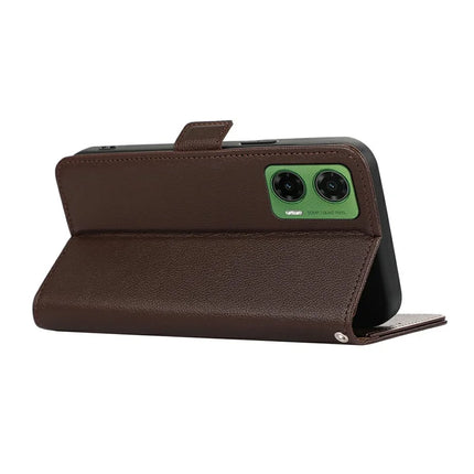 ABEEL For Motorola Moto G35 5G Case Litchi Texture Leather RFID Blocking Phone Cover