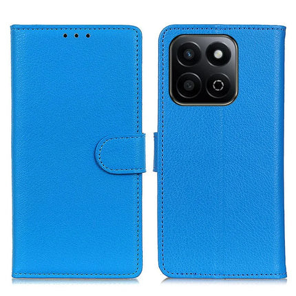 For Honor X7c 4G / 200 Smart 5G / Play 60 Plus 5G Wallet Case PU Leather Phone Cover Litchi Texture - Blue