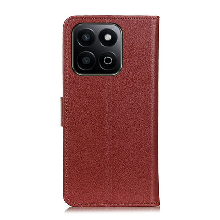 For Honor X7c 4G / 200 Smart 5G / Play 60 Plus 5G Wallet Case PU Leather Phone Cover Litchi Texture
