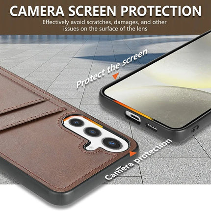 AZNS K1 Series For Samsung Galaxy S24 Case Calf Texture Anti-Drop PU+TPU Phone Cover