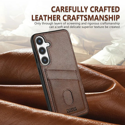 AZNS K1 Series For Samsung Galaxy S24 Case Calf Texture Anti-Drop PU+TPU Phone Cover