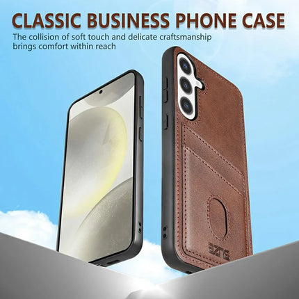 AZNS K1 Series For Samsung Galaxy S24 Case Calf Texture Anti-Drop PU+TPU Phone Cover