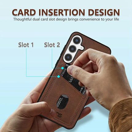 AZNS K1 Series For Samsung Galaxy S24 Case Calf Texture Anti-Drop PU+TPU Phone Cover