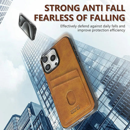 AZNS K1 Series For iPhone 16 Pro Max Case Calf Texture Anti-Drop PU+TPU Phone Cover