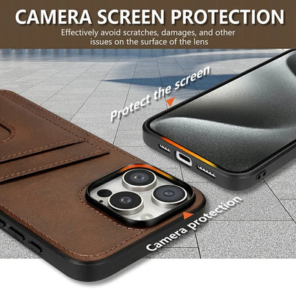 AZNS K1 Series For iPhone 16 Pro Max Case Calf Texture Anti-Drop PU+TPU Phone Cover