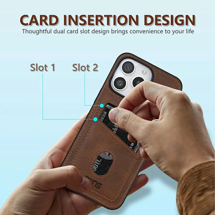 AZNS K1 Series For iPhone 16 Pro Max Case Calf Texture Anti-Drop PU+TPU Phone Cover