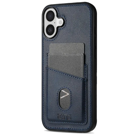 AZNS K1 Series For iPhone 16 Plus Case Calf Texture Anti-Drop PU+TPU Phone Cover