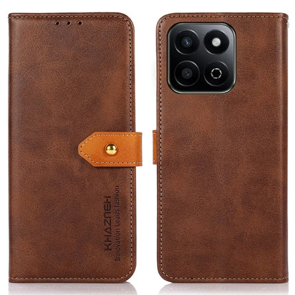 KHAZNEH For Honor X7c 4G / 200 Smart 5G / Play 60 Plus 5G Wallet Phone Case Stand Leather Flip Cover - Brown