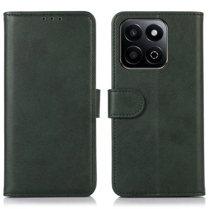 For Honor X7c 4G / 200 Smart 5G / Play 60 Plus 5G Case Cowhide Texture Leather Wallet Phone Cover with Stand - Green
