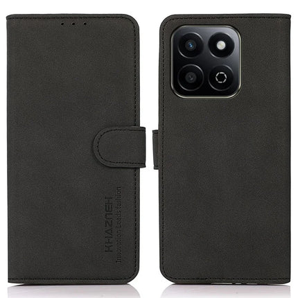 KHAZNEH For Honor X7c 4G / 200 Smart 5G / Play 60 Plus 5G Stand Case PU Leather Wallet Phone Cover - Black