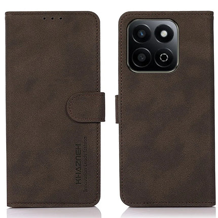 KHAZNEH For Honor X7c 4G / 200 Smart 5G / Play 60 Plus 5G Stand Case PU Leather Wallet Phone Cover - Brown