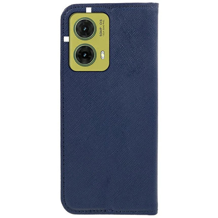 For Motorola Moto G35 5G Case Cross Texture Leather Phone Cover Hidden Magnetic