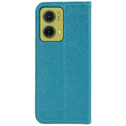For Motorola Moto G35 5G Case Cross Texture Leather Phone Cover Hidden Magnetic