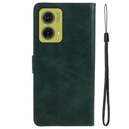 For Motorola Moto G35 5G Case PU Leather Wallet Protective Phone Cover Calf Texture