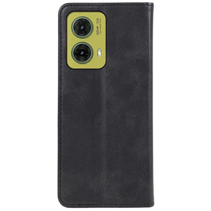 For Motorola Moto G35 5G Case Strong Magnetic PU Leather Phone Cover Calf Texture