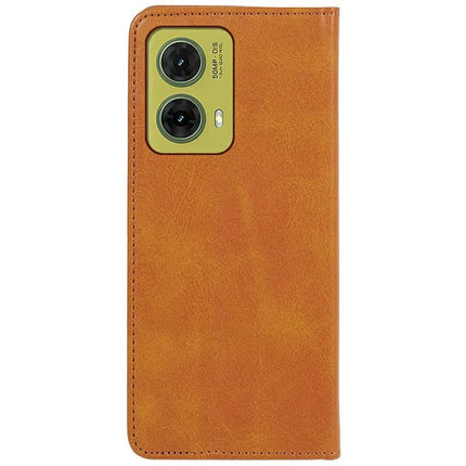 For Motorola Moto G35 5G Case Strong Magnetic PU Leather Phone Cover Calf Texture