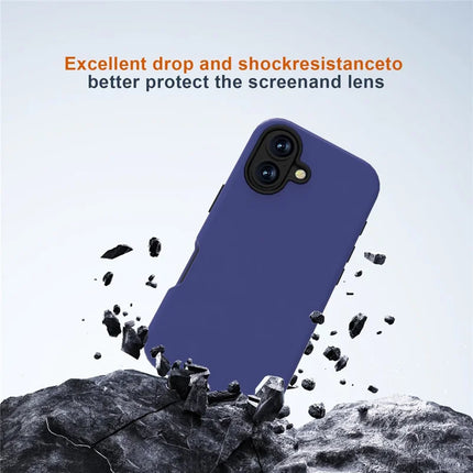 GW03 For iPhone 16 Plus Case TPU + PC Phone Cover Dual Layer Shockproof