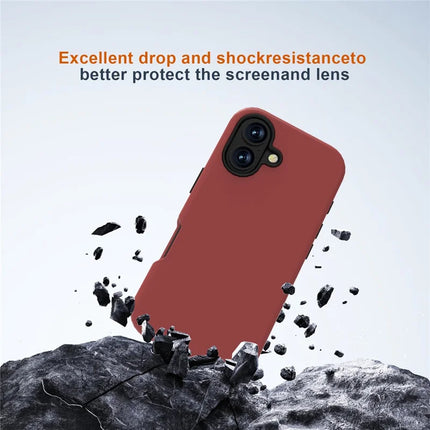 GW03 For iPhone 16 Plus Case TPU + PC Phone Cover Dual Layer Shockproof