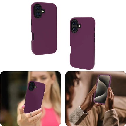 GW03 For iPhone 16 Plus Case TPU + PC Phone Cover Dual Layer Shockproof