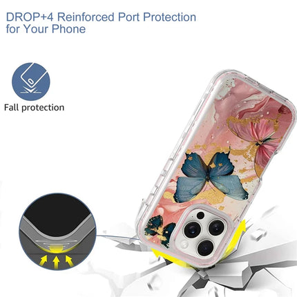 GW02 For iPhone 16 Pro Case IMD Pattern TPU+PC Shockproof Phone Cover