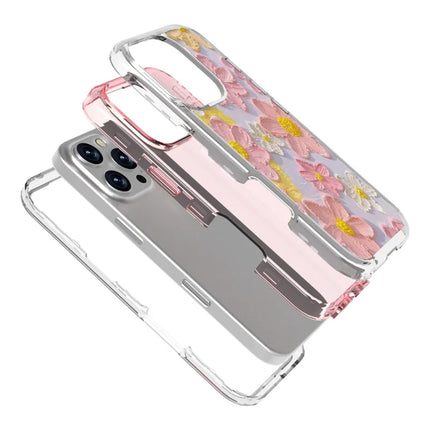 GW02 For iPhone 16 Pro Max Case IMD Pattern TPU+PC Shockproof Phone Cover