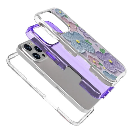GW02 For iPhone 16 Pro Max Case IMD Pattern TPU+PC Shockproof Phone Cover