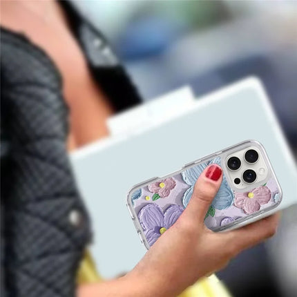 GW02 For iPhone 16 Pro Max Case IMD Pattern TPU+PC Shockproof Phone Cover