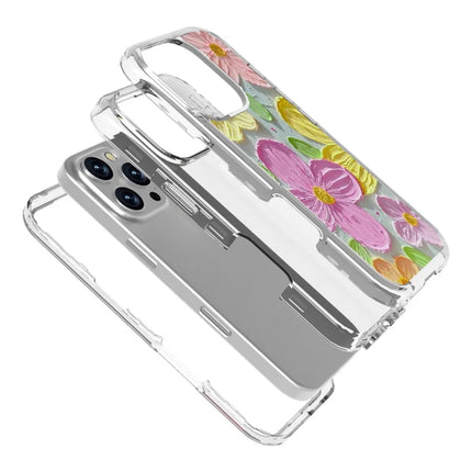 GW02 For iPhone 16 Pro Max Case IMD Pattern TPU+PC Shockproof Phone Cover