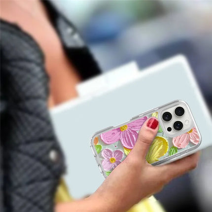 GW02 For iPhone 16 Pro Max Case IMD Pattern TPU+PC Shockproof Phone Cover