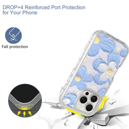 GW02 For iPhone 16 Pro Max Case IMD Pattern TPU+PC Shockproof Phone Cover