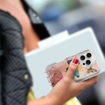 GW02 For iPhone 16 Pro Max Case IMD Pattern TPU+PC Shockproof Phone Cover