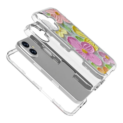 GW02 For iPhone 16 Plus Case IMD Pattern TPU+PC Shockproof Phone Cover