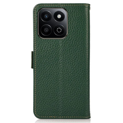 KHAZNEH For Honor X7c 4G / 200 Smart 5G / Play 60 Plus 5G Phone Case Genuine Cow Leather Cover RFID Blocking