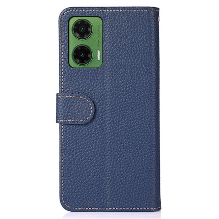 KHAZNEH For Motorola Moto G35 5G Phone Case Genuine Cow Leather Flip Cover