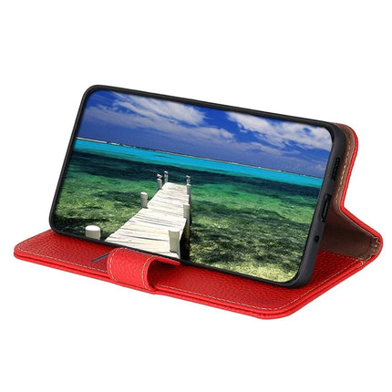KHAZNEH For Motorola Moto G35 5G Phone Case Genuine Cow Leather Flip Cover