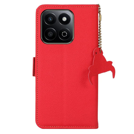 TJ For Honor X7c 4G / 200 Smart 5G / Play 60 Plus 5G Case RFID Blocking Genuine Cow Leather Phone Cover