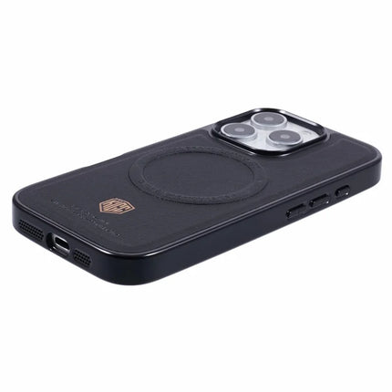 KIGC For iPhone 16 Pro Max Case Compatible with MagSafe PC+TPU+PU Electroplating Phone Cover