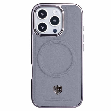 KIGC For iPhone 16 Pro Max Case Compatible with MagSafe PC+TPU+PU Electroplating Phone Cover