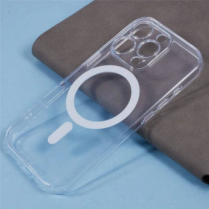 JAUCASE For iPhone 16 Pro Max Case Compatible with MagSafe PC+TPU Crystal Clear Phone Cover