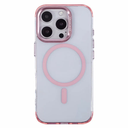 JAUCASE For iPhone 16 Pro Max Clear Case Compatible with MagSafe Lens Frame Kickstand PC+TPU Phone Cover