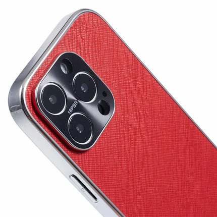 For iPhone 16 Pro Max Cover Cross Texture PU Leather Coated TPU Cell Phone Case