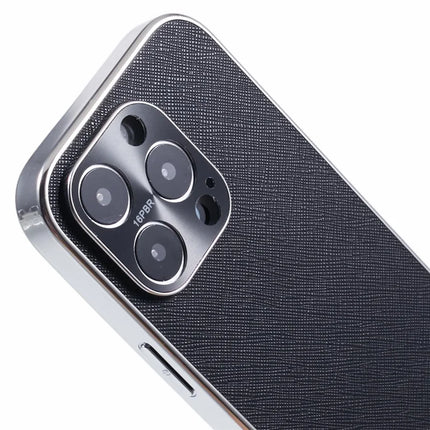 For iPhone 16 Pro Max Cover Cross Texture PU Leather Coated TPU Cell Phone Case