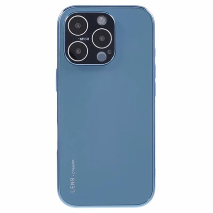 For iPhone 16 Pro Max Case Acrylic+TPU+Metal Anti-Scratch Phone Cover with Electroplating Frame