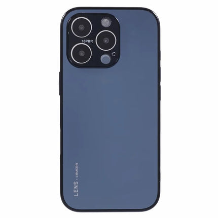 For iPhone 16 Pro Max Case Acrylic+TPU+Metal Anti-Scratch Phone Cover with Electroplating Frame