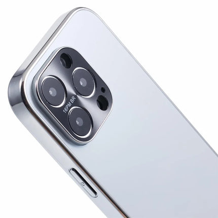 For iPhone 16 Pro Max Case Acrylic+TPU+Metal Anti-Scratch Phone Cover with Electroplating Frame