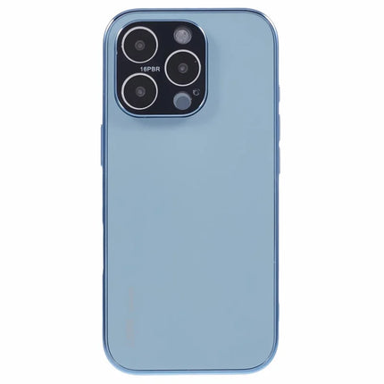 For iPhone 16 Pro Max Case Acrylic+TPU+Metal Anti-Scratch Phone Cover with Electroplating Frame