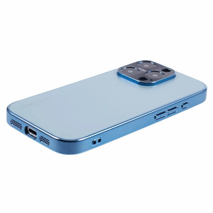 For iPhone 16 Pro Max Case Acrylic+TPU+Metal Anti-Scratch Phone Cover with Electroplating Frame