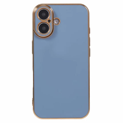 For iPhone 16 Plus Case TPU Slim Fit Shockproof Phone Cover 6D Electroplating